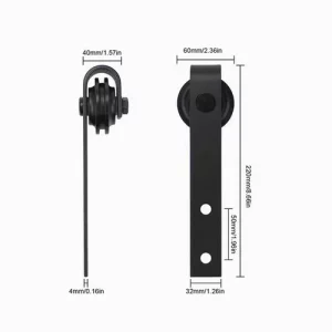1.8m/5.9ft Herraje Riel Para Puerta Corrediza